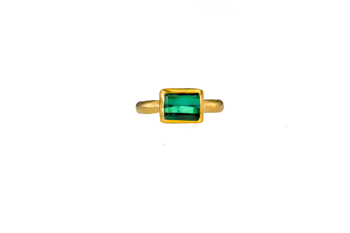 Verdant Glow Green Tourmaline Ring