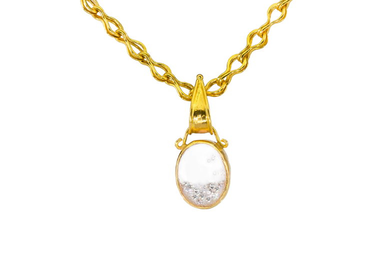 Oval Galaxy Pendant, 12 × 16 mm
