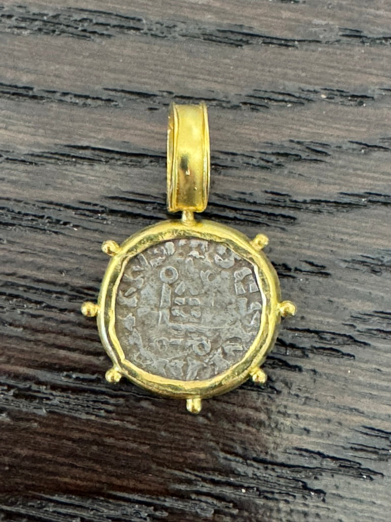 Ancient Coin Pendant in 22k Gold