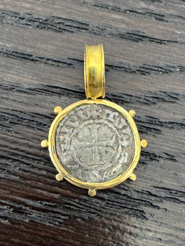 Ancient Coin Pendant in 22k Gold