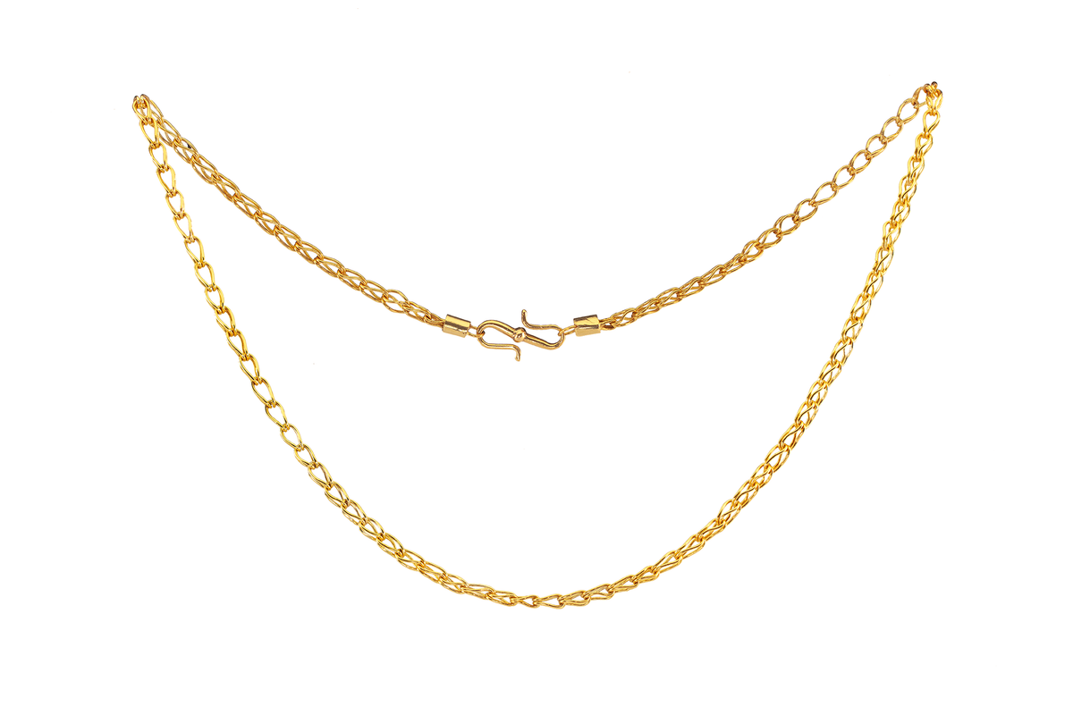 Loop-in-Loop Chain in 22k Gold, 44 cm
