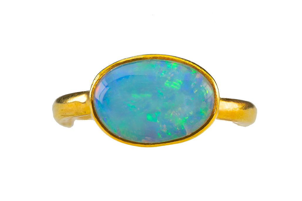 Aurora Crystal Opal Ring